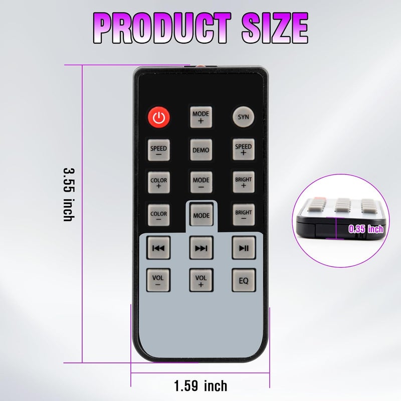 OPL5 UTV Sound Bar Remote Controller Replacement, ATV Sound Bar Controller ONLY FIT for Golf Cart Sound Bar - Image 4
